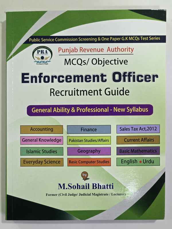 Enforcement Officer Recruitment Guide Punjab Revenue Authority