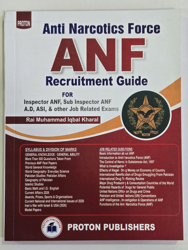 ANF Anti Narcotics Force Recruitment Guide